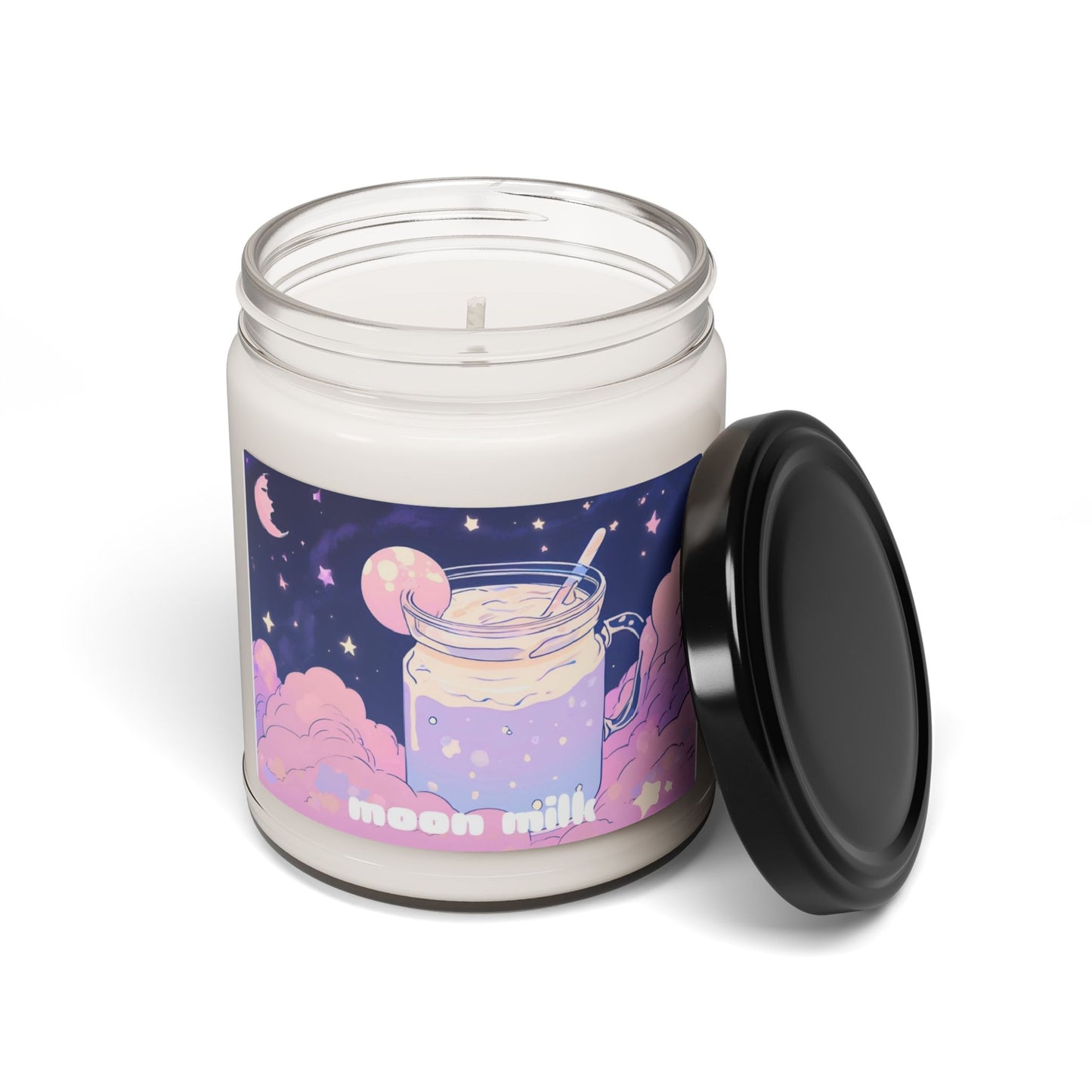 moon milk scented candle, 9oz